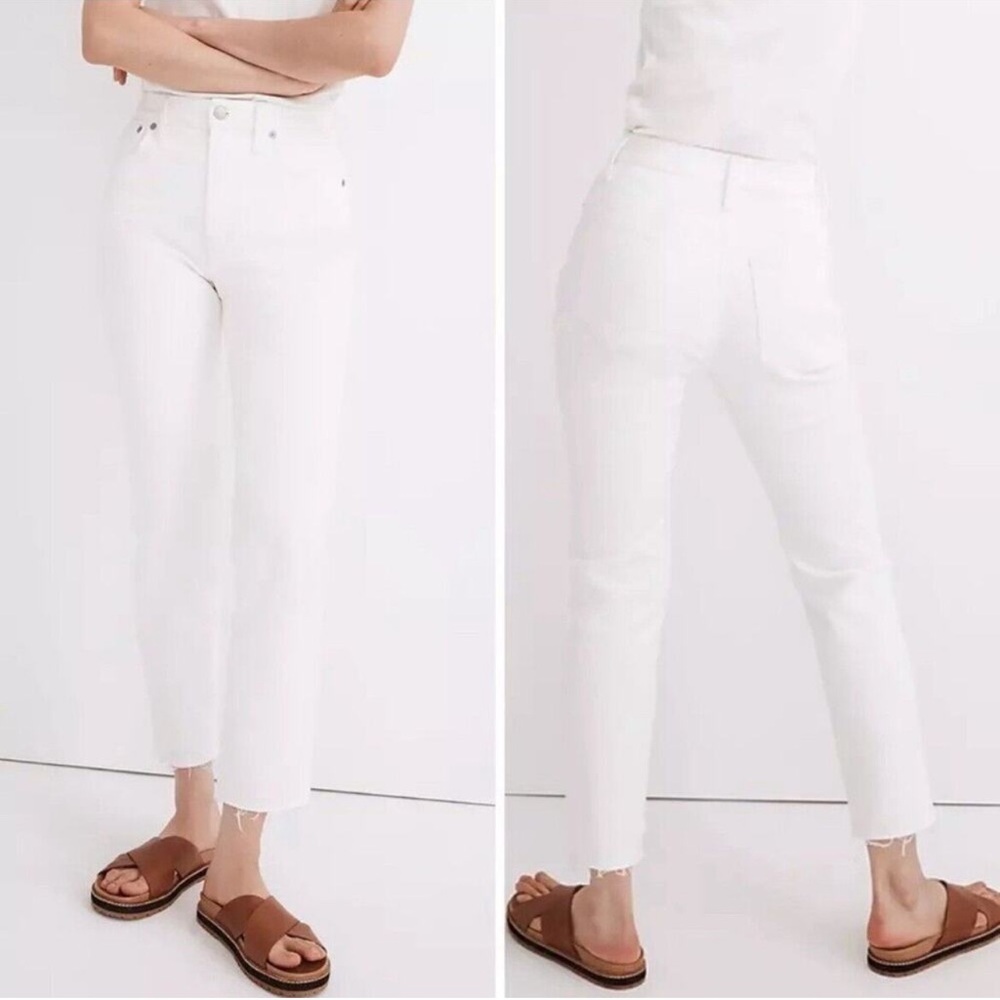 Madewell the perfect vintage crop jean white